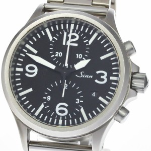 ジン Sinn 756 デイト クロノグラフ 自動巻き メンズ 美品 _778231【ev10】