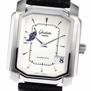 グラスヒュッテ・オリジナル GLASHUTTE ORIGINAL セネタ カレ パノラマデイト ムーンフェイズ 自動巻き メンズ 極美品 箱付き_780787