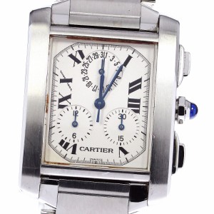 カルティエ CARTIER W51001Q3 タンクフランセーズLM クロノリフレックス クォーツ メンズ _778665