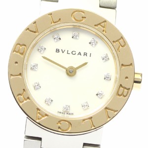 ブルガリ BVLGARI BB23SG ブルガリブルガリ 12Pダイヤ K18PG/SS シェル文字盤 クォーツ レディース _777357【ev10】