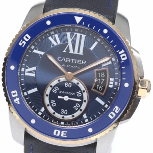 カルティエ CARTIER W2CA0008 カリブルドゥカルティエ ダイバー SS/PG/ラバー 自動巻き メンズ 保証書付き_780203