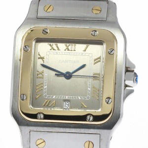 カルティエ CARTIER W20030C4 サントスガルべ LM YGコンビ デイト クォーツ メンズ _779306