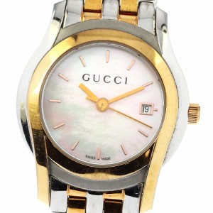 グッチ GUCCI 5500L/YA055539 デイト クォーツ レディース 箱・保証書付き_763196【ev20】