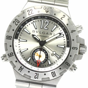 訳あり ブルガリ BVLGARI GMT40S ディアゴノ GMT クロノグラフ 自動巻き メンズ 内箱・保証書付き_781014