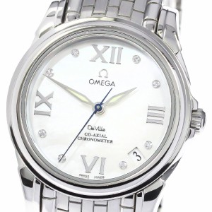 オメガ OMEGA 4581.75 デビル コーアクシャル 8Pダイヤ 自動巻き レディース 良品 _784720【ev10】