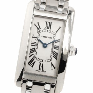 カルティエ CARTIER W26019L1 タンクアメリカン K18WG クォーツ レディース _782629