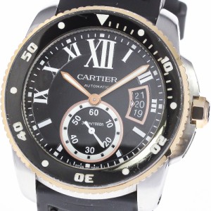 カルティエ CARTIER W7100055 カリブル ドゥ カルティエ ダイバー K18PGベゼル 自動巻き メンズ 箱・保証書付き_790264