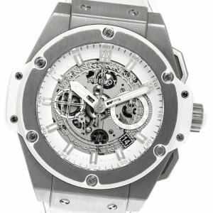 ウブロ HUBLOT 701.NE.0127.GR キングパワー ウニコ チタニウム クロノグラフ メンズ ストラップ交換済！ 良品 _781035