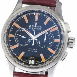 ゼニス ZENITH 03.2119.4002 エル プリメロ パイロット クロノグラフ 自動巻き メンズ 良品 箱・保証書付き_791328