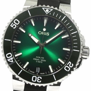 オリス ORIS 01 400 7769 4157 アクイス デイト 自動巻き メンズ 美品 箱・保証書付き_792204