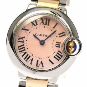 カルティエ CARTIER W2BB0009 バロンブルー SM K18PGコンビ クォーツ レディース 良品 箱・保証書付き_795116