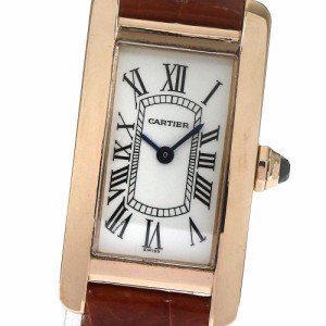 カルティエ CARTIER W2607456 タンクアメリカン SM K18PG クォーツ レディース 極美品 _792385