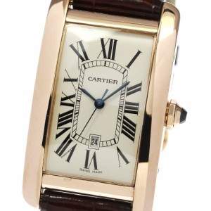 カルティエ CARTIER W2609156 タンクアメリカン LM K18PG 自動巻き メンズ _792356