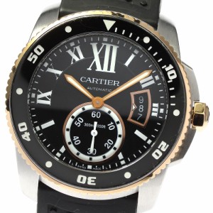 カルティエ CARTIER W7100055 カリブル ドゥ カルティエ ダイバー K18PGベゼル 自動巻き メンズ 箱・保証書付き_796024