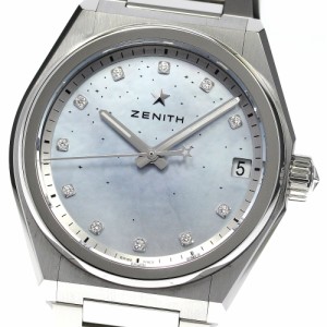 ゼニス ZENITH 03.9200.670 デファイ ミッドナイト 11Pダイヤ 自動巻き レディース 極美品 内箱付き_795690