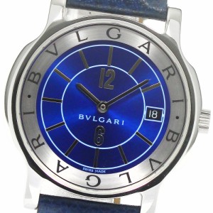 ブルガリ BVLGARI ST35S ソロテンポ デイト クォーツ メンズ 美品 保証書付き_795417