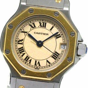 カルティエ CARTIER W2001683 サントスオクタゴンSM YGコンビ デイト クォーツ レディース 内箱付き_797565