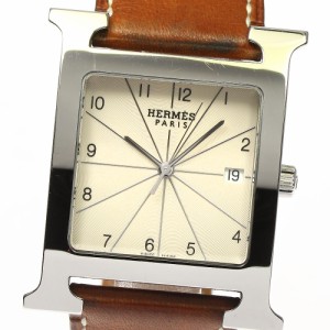 エルメス HERMES HH1.810 Hウォッチ デイト クォーツ メンズ 保証書付き_796854