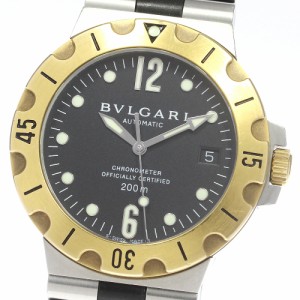 ブルガリ BVLGARI SD38SG ディアゴノ スクーバ YGベゼル デイト 自動巻き メンズ 内箱・保証書付き_798361