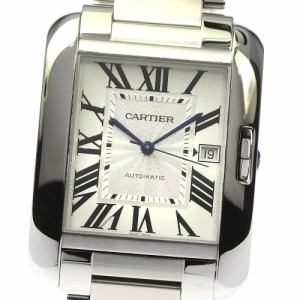 カルティエ CARTIER W5310008 タンクアングレーズ XL デイト 自動巻き メンズ 良品 _792333