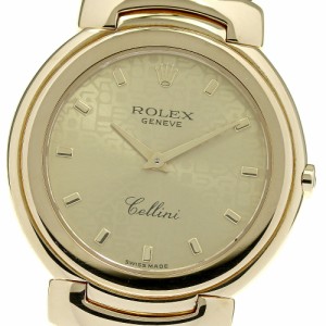 ロレックス ROLEX チェリーニ 6623 E番 メンズ 腕時計 アイボリー 文字盤 K18YG イエローゴールド クォーツ ウォッチ Cellini VLP 90206294