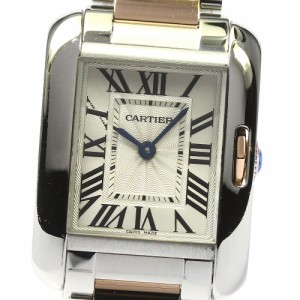 カルティエ CARTIER W5310036 タンクアングレーズSM PGコンビ クォーツ レディース _792446