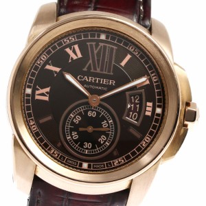 カルティエ CARTIER W7100007 カリブル ドゥ カルティエ K18PG デイト 自動巻き メンズ _792408