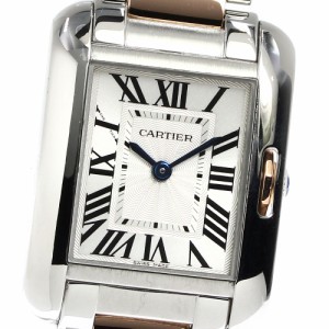 カルティエ CARTIER W5310019 タンクアングレーズSM PGコンビ クォーツ レディース 美品 _792445