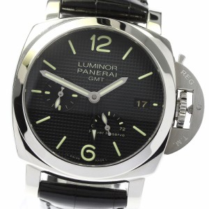 パネライ PANERAI PAM00537 ルミノール 1950 3デイズ GMT アッチャイオ デイト パワーリザーブ 自動巻き メンズ 良品 _803932