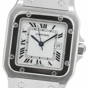 カルティエ CARTIER サントスガルベLM デイト 自動巻き メンズ メーカーOH済み_801921