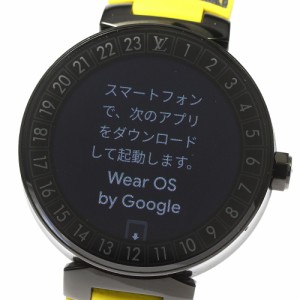 ルイ・ヴィトン LOUIS VUITTON QA002 タンブール ホライゾン スマートウォッチ メンズ 良品 箱・保証書付き_802183【ev15】