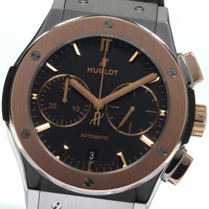 ウブロ HUBLOT 521.NO.1181.LR クラシックフュージョン チタニウム クロノグラフ 自動巻き メンズ 保証書付き_799384