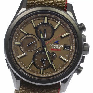 カシオ CASIO OCW-T4000BRE-5AJR オシアナス クラシックライン BRIEFINGコラボ クロノグラフ ソーラー電波 メンズ 極美品 保証書付_80400