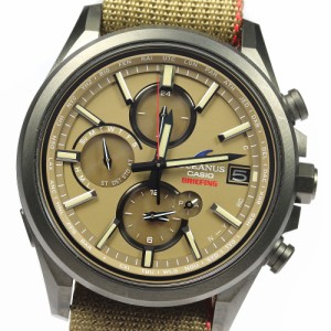 カシオ CASIO OCW-T4000BRE オシアナス クラシックライン BRIEFINGコラボ クロノグラフ ソーラー電波 メンズ 美品 _803723