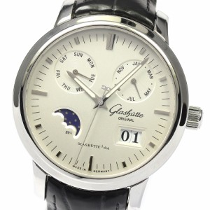 グラスヒュッテ・オリジナル GLASHUTTE ORIGINAL 100-06-13-02-04 セネタ カレンダー ムーンフェイズ 自動巻き メンズ 保証書付き_807884