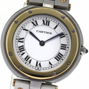 カルティエ CARTIER サントスラウンド LM コンビ クォーツ メンズ _805393