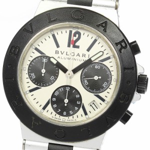 ベルト訳あり ブルガリ BVLGARI AC38TA アルミニウム クロノグラフ 自動巻き メンズ _810427