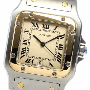 カルティエ CARTIER W20011C4 サントスガルベ LM YGコンビ クォーツ メンズ 良品 _811425