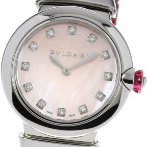 ブルガリ BVLGARI LU28S ルチェア 12Pダイヤ クォーツ レディース 箱・保証書付き_808372