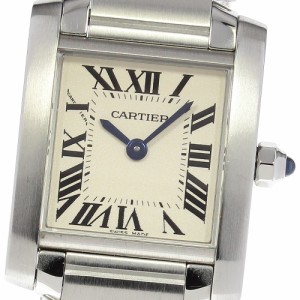 カルティエ CARTIER W51008Q3 タンクフランセーズ SM クォーツ レディース 箱・保証書付き_810435