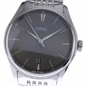 オリス ORIS 01 733 7721 4053 アートリエ デイト 自動巻き メンズ 良品 箱・保証書付き_810854