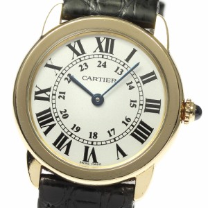 カルティエ CARTIER W6700355 ロンドソロSM K18YGベゼル クォーツ レディース _810941