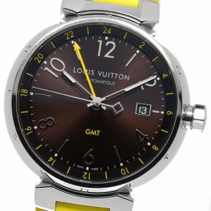 ルイ・ヴィトン LOUIS VUITTON Q1155 タンブール GMT デイト 自動巻き メンズ 箱・保証書付き_810852