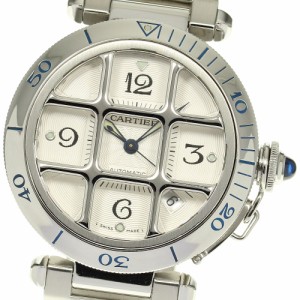 カルティエ CARTIER W31040H3 パシャ グリッド 38ｍｍ デイト 自動巻き メンズ 良品 _811895