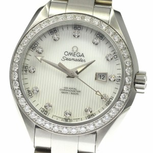 オメガ OMEGA 231.15.34.20.55.001 シーマスター アクアテラ コーアクシャル ダイヤベゼル 自動巻き レディース 良品 保証書付き_814797