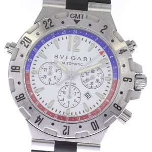 ブルガリ BVLGARI GMT40SFB ディアゴノ GMT クロノグラフ 自動巻き メンズ 箱・保証書付き_802188