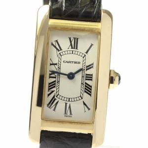 カルティエ CARTIER W2601556 タンクアメリカン SM K18YG クォーツ レディース _813914