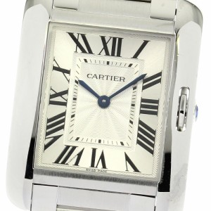 カルティエ CARTIER W5310044 タンクアングレーズMM デイト クォーツ メンズ 良品 メーカーOH済_770751