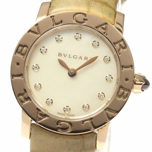 ブルガリ BVLGARI BBLP26G ブルガリブルガリ K18PG 12Pダイヤ クォーツ レディース 箱・保証書付き_813273