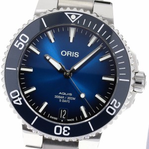 オリス ORIS 01 400 7769 4135 アクイス デイト 自動巻き メンズ 美品 箱・保証書付き_815154